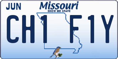 MO license plate CH1F1Y