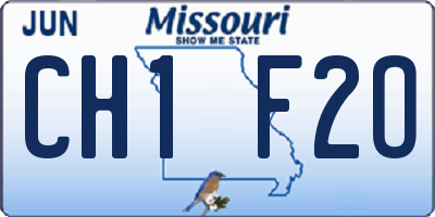 MO license plate CH1F2O