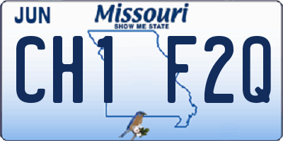 MO license plate CH1F2Q