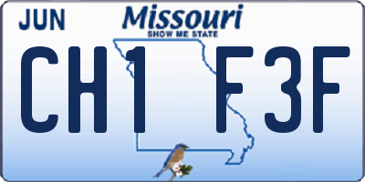 MO license plate CH1F3F