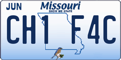 MO license plate CH1F4C