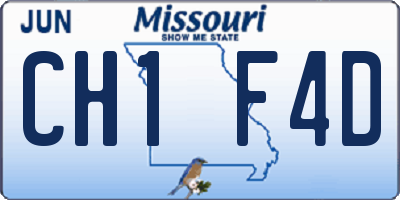 MO license plate CH1F4D