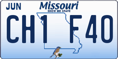 MO license plate CH1F4O