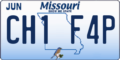 MO license plate CH1F4P