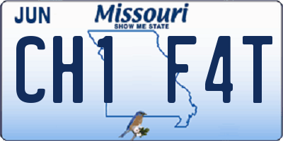 MO license plate CH1F4T