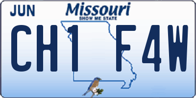 MO license plate CH1F4W