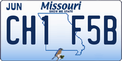 MO license plate CH1F5B