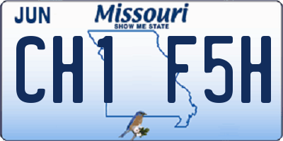 MO license plate CH1F5H