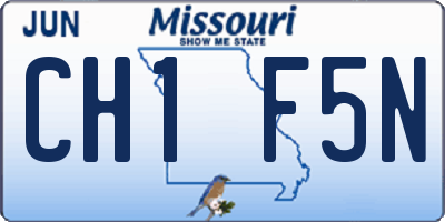MO license plate CH1F5N