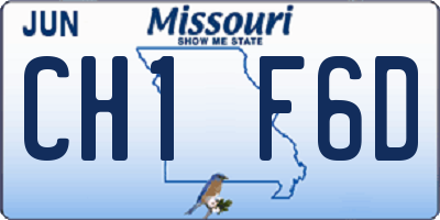 MO license plate CH1F6D
