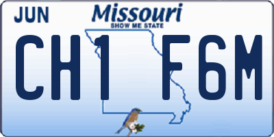 MO license plate CH1F6M