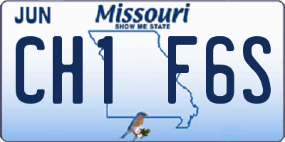 MO license plate CH1F6S