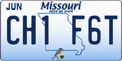 MO license plate CH1F6T