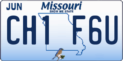 MO license plate CH1F6U