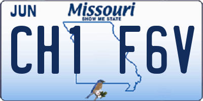 MO license plate CH1F6V