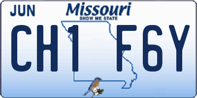 MO license plate CH1F6Y
