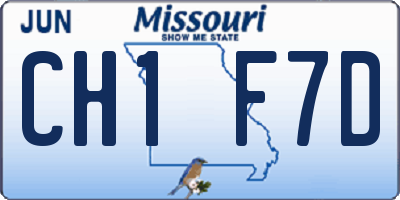 MO license plate CH1F7D
