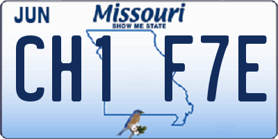 MO license plate CH1F7E