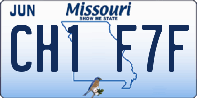MO license plate CH1F7F