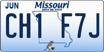 MO license plate CH1F7J