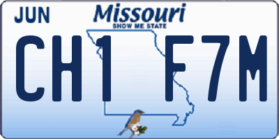 MO license plate CH1F7M