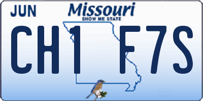 MO license plate CH1F7S