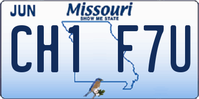 MO license plate CH1F7U