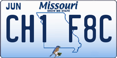 MO license plate CH1F8C