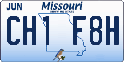 MO license plate CH1F8H