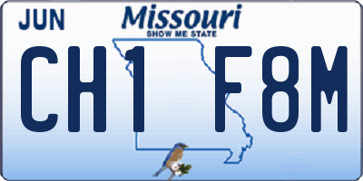 MO license plate CH1F8M