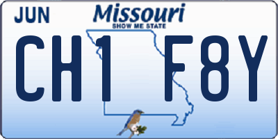 MO license plate CH1F8Y