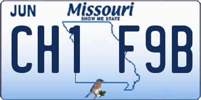 MO license plate CH1F9B