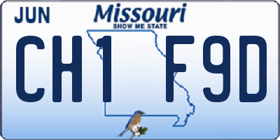 MO license plate CH1F9D
