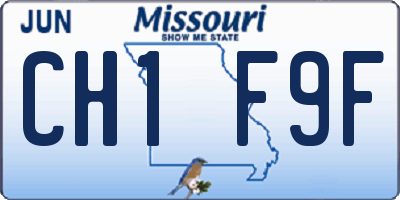 MO license plate CH1F9F