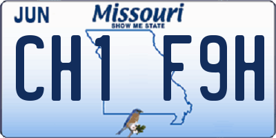 MO license plate CH1F9H