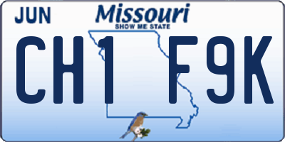MO license plate CH1F9K