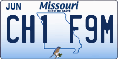 MO license plate CH1F9M