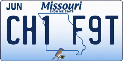 MO license plate CH1F9T
