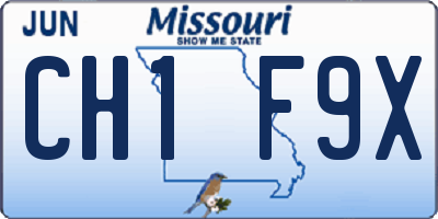 MO license plate CH1F9X