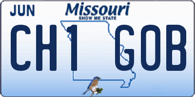 MO license plate CH1G0B