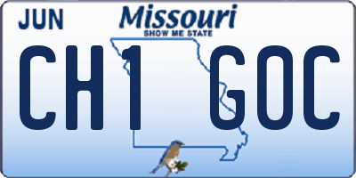MO license plate CH1G0C