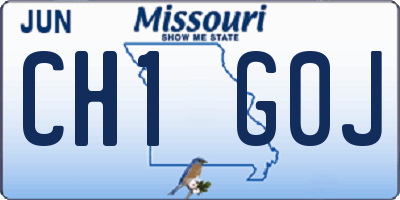 MO license plate CH1G0J