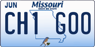 MO license plate CH1G0O