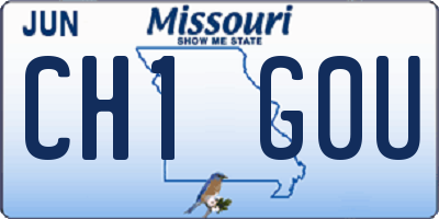 MO license plate CH1G0U
