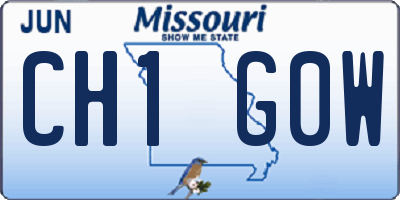 MO license plate CH1G0W