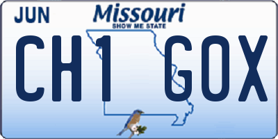 MO license plate CH1G0X