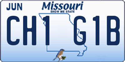 MO license plate CH1G1B