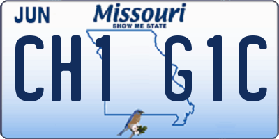 MO license plate CH1G1C