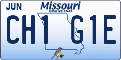 MO license plate CH1G1E