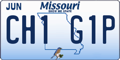 MO license plate CH1G1P